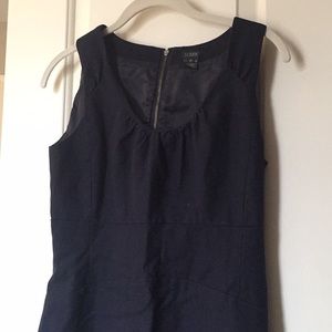 J. Crew Allura sleeveless navy sheath dress (0)